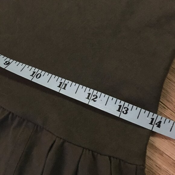 NWOT 100% Elfcore Organic Cotton Mossy Green Asymmetrical Tree Skirt - Picture 12 of 16